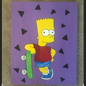 Canvas art painting- Bart Simpson